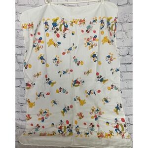 Vintage Disney Crib Set Receiving Blanket Fitted Sheet Pillow Case Mickey Minnie